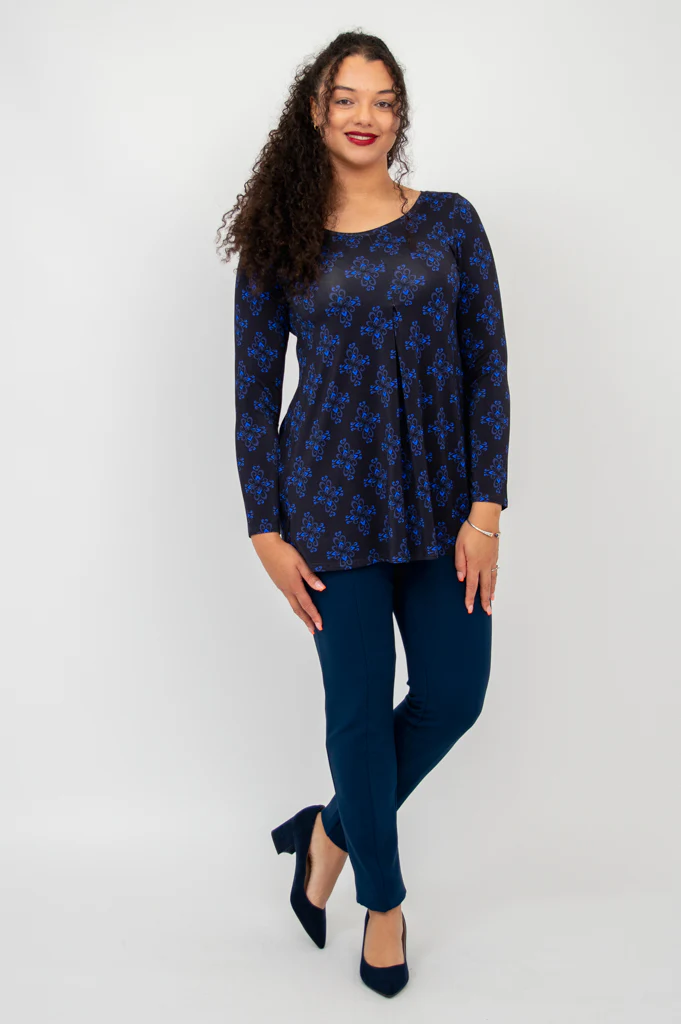 Franca L/S Top, Blue French, Bamboo - Final Sale - Image 6