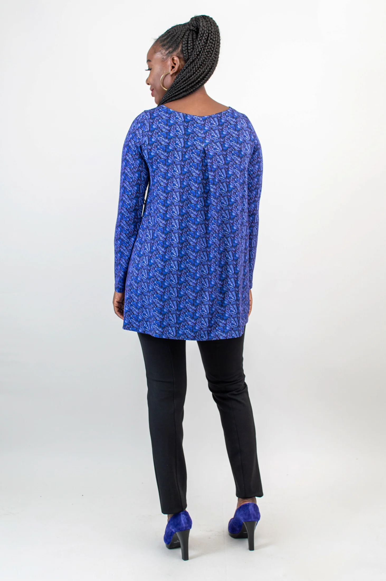 Franca L/S Top, Midnight Leaves, Bamboo - Final Sale - Image 7