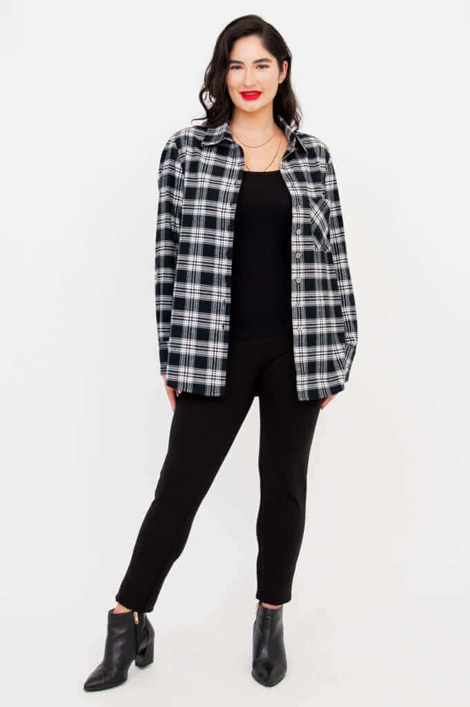 Georgia Top, Basalt Plaid, Cotton - Final Sale - Image 4