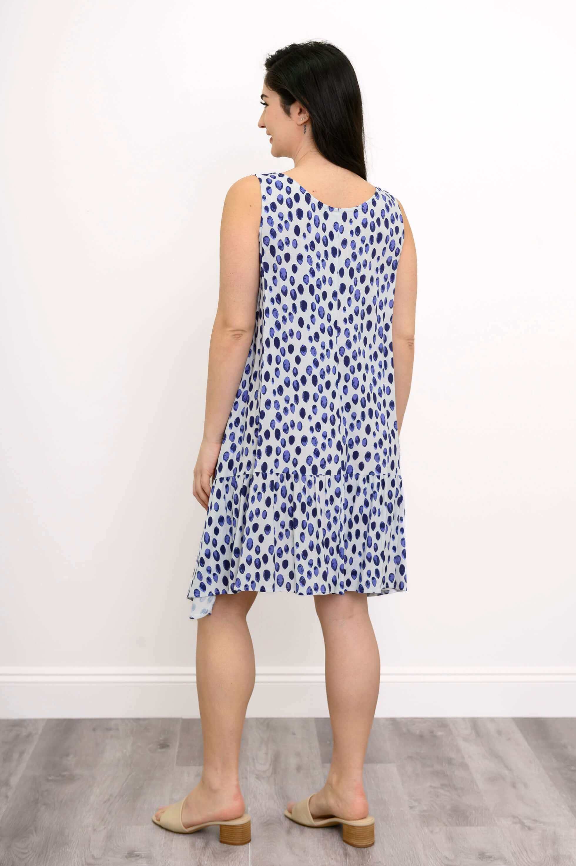 Gia Dress, Indigo Rain, Linen Bamboo - Image 4