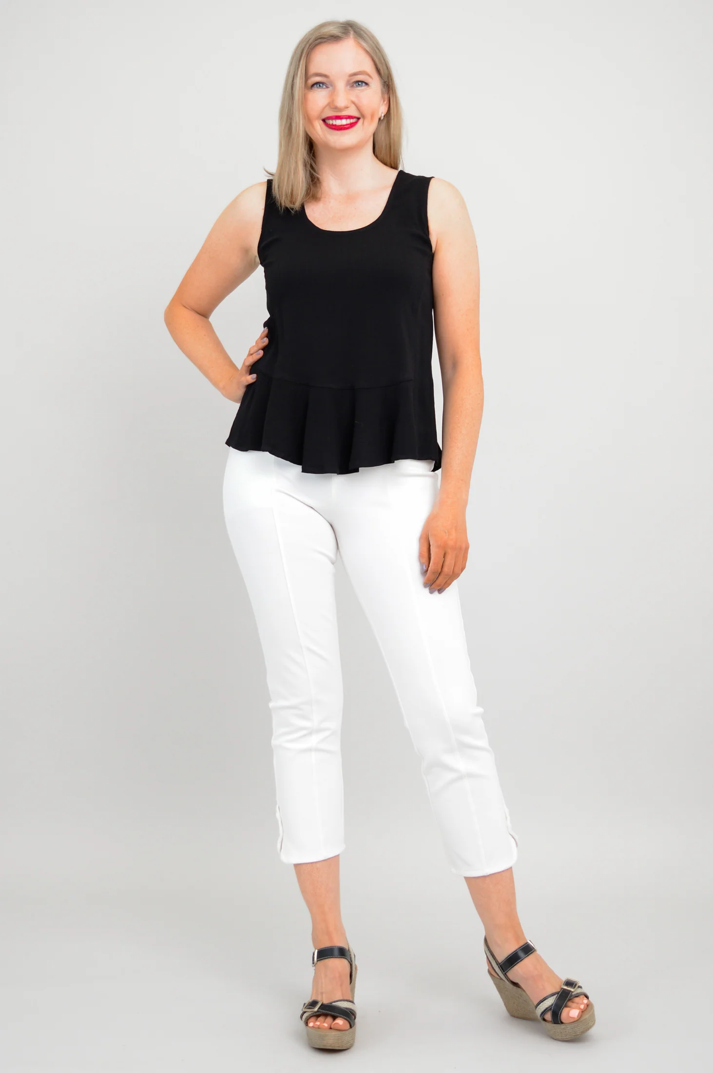 Ginny Tank, Black, Linen Bamboo - Image 6