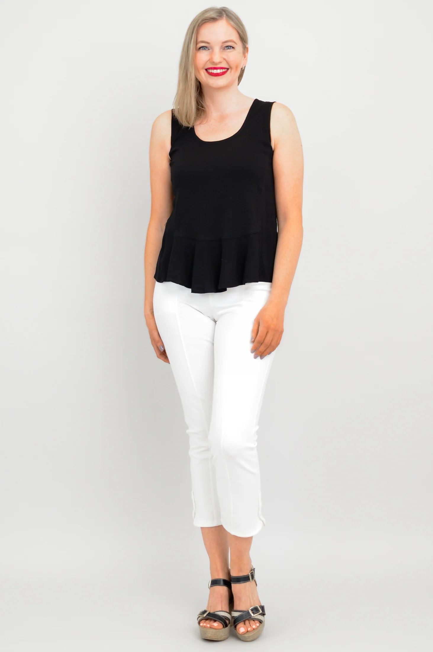 Ginny Tank, Black, Linen Bamboo - Image 7