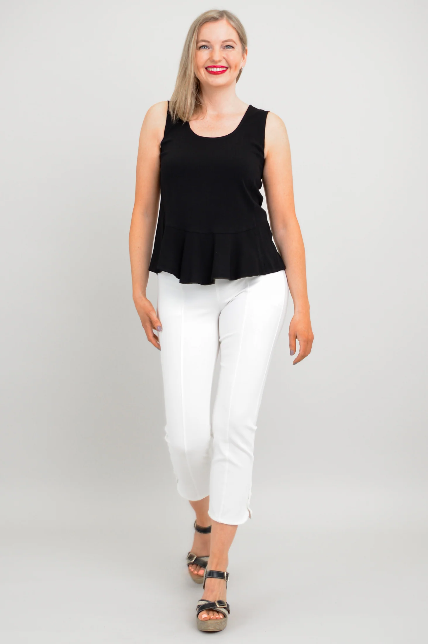 Ginny Tank, Black, Linen Bamboo - Image 8