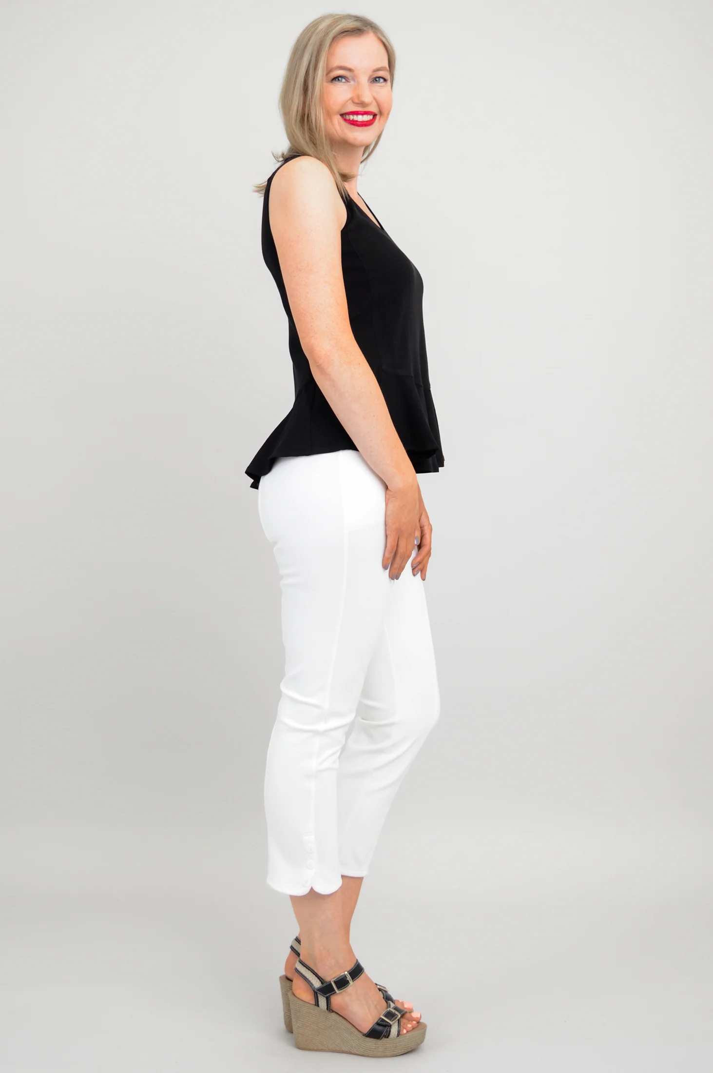Ginny Tank, Black, Linen Bamboo - Image 9