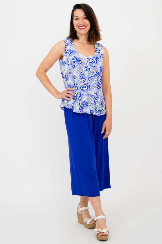 Ginny Tank, Dazzle, Linen Bamboo - Image 4