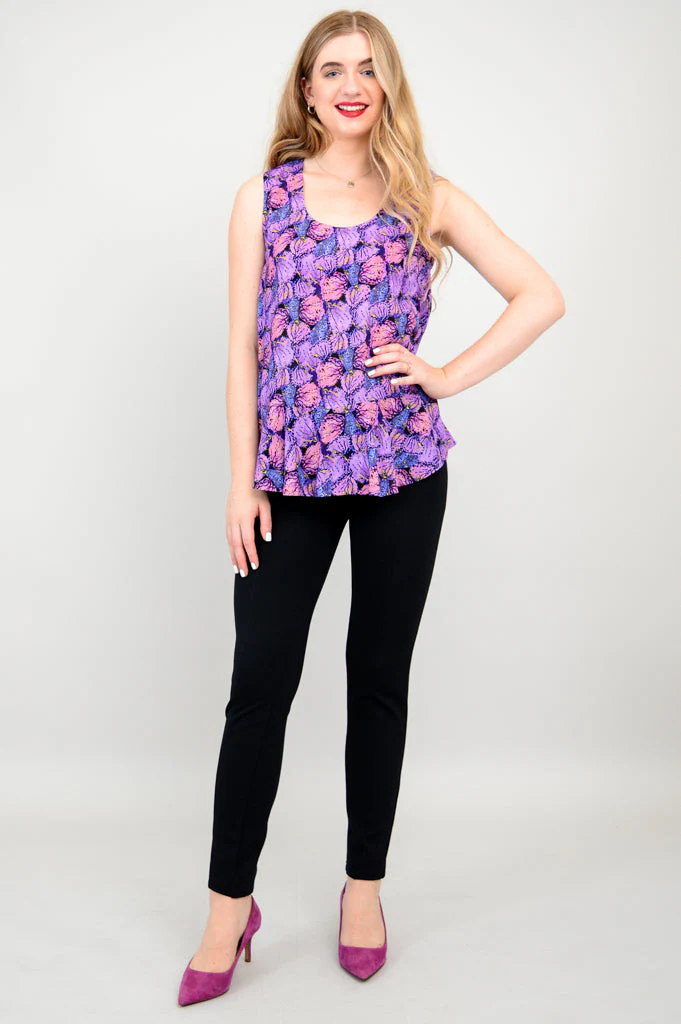 Ginny Tank, Petals, Linen Bamboo - final Sale - Image 5