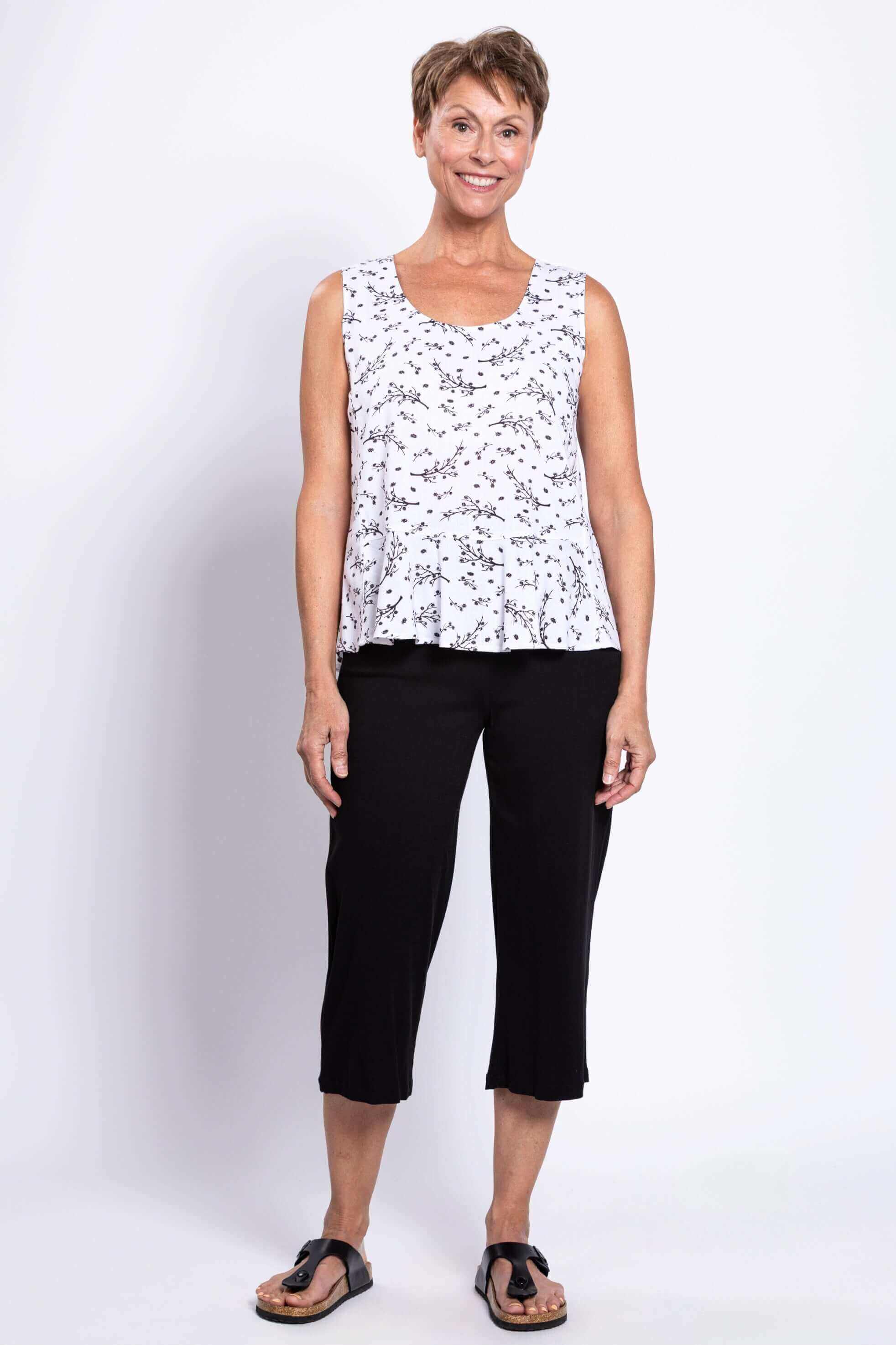 Ginny Tank, BW Twiggy, Linen Bamboo - Image 2
