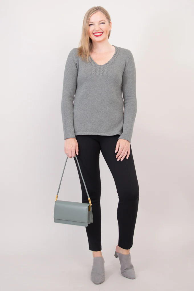Muni Sweater, Grey, Cotton - Final Sale - Image 8