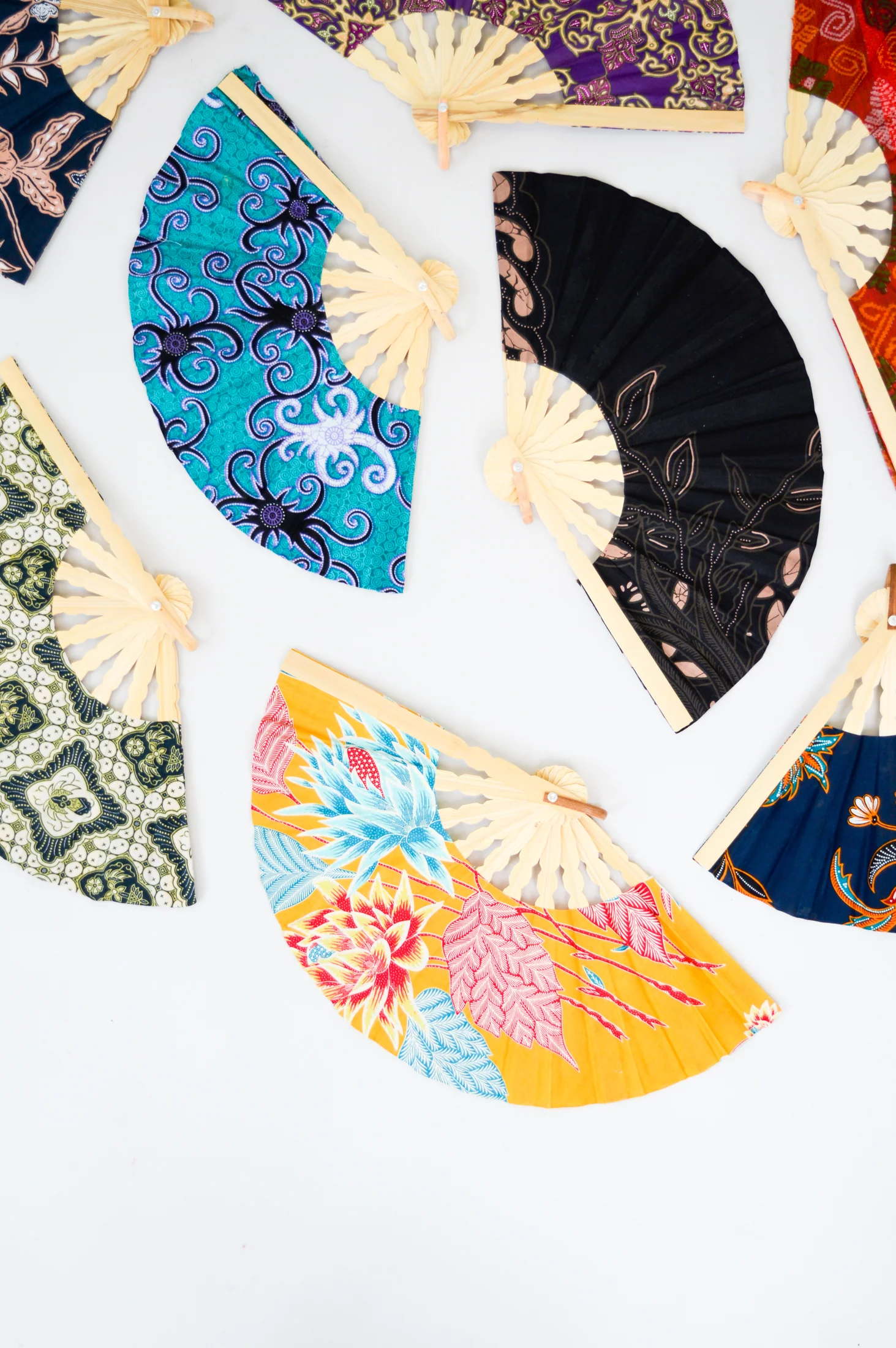 Handmade Fans, Assorted Colors - Image 2