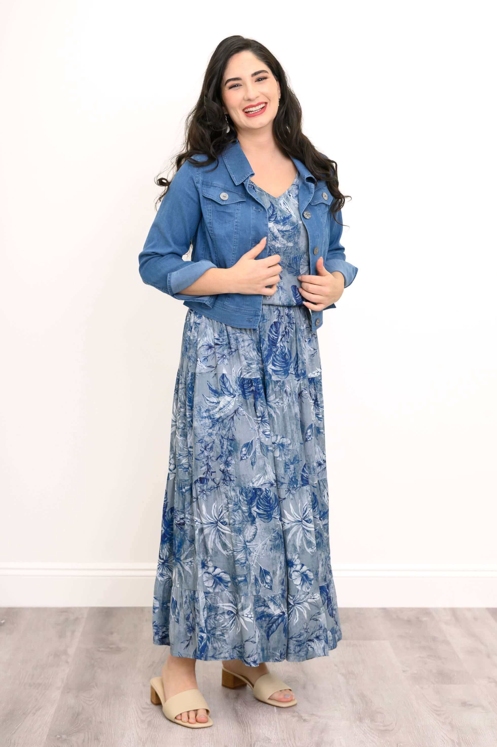 Hannah Tank, Indigo Escape, Linen Bamboo - Image 8