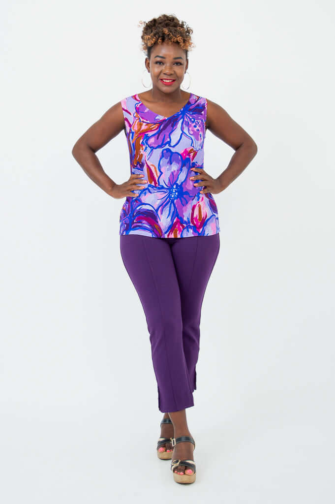 Hannah Tank, Lily Love, Linen Bamboo - Final Sale - Image 3