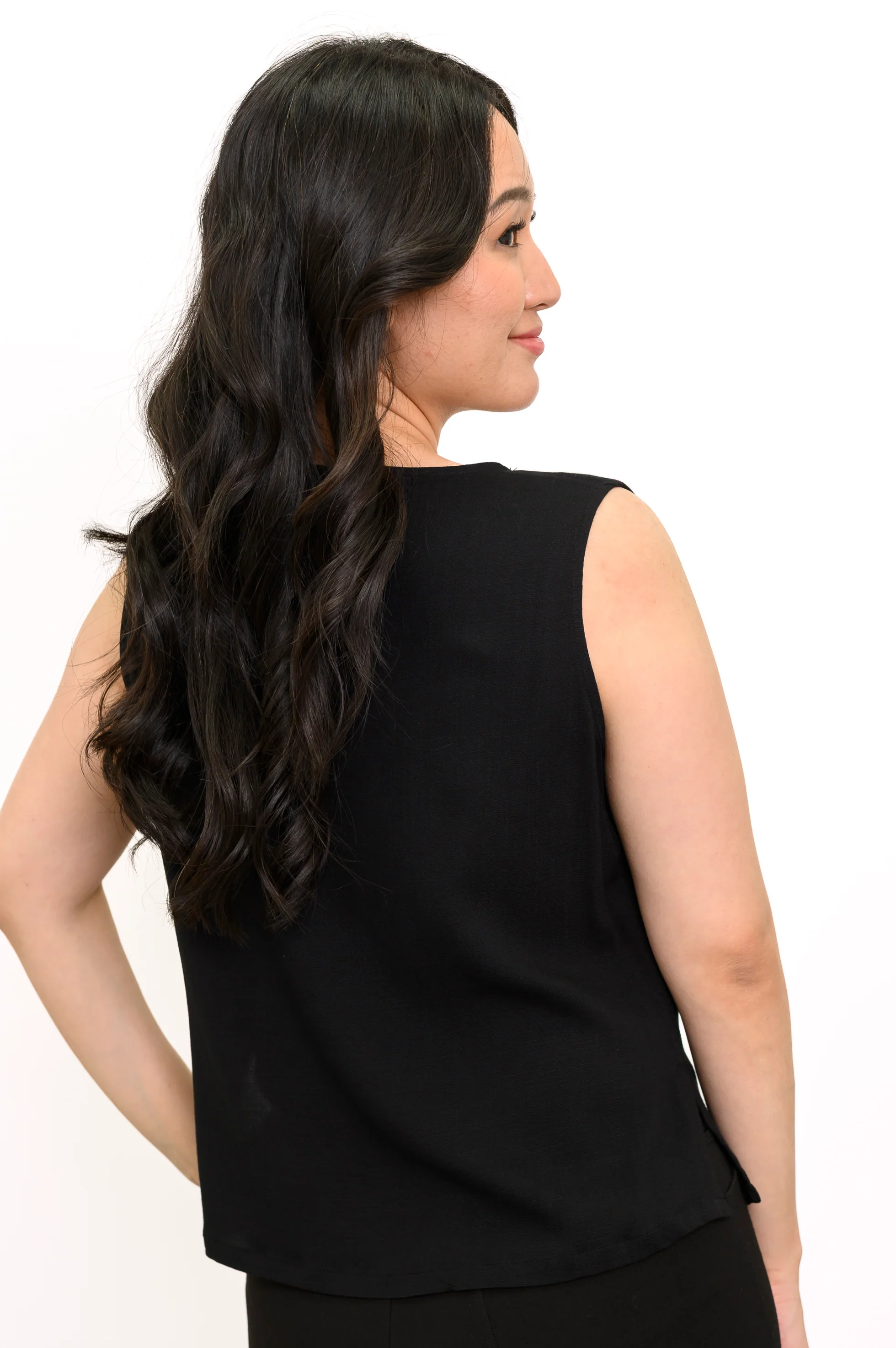 Havana Tank, Black, Linen Bamboo - Image 4
