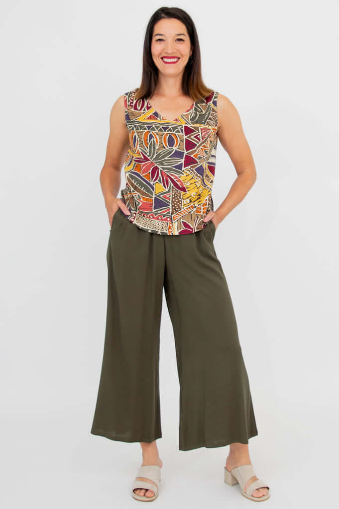 Havana Tank, Tropikal, Linen Bamboo - Image 2