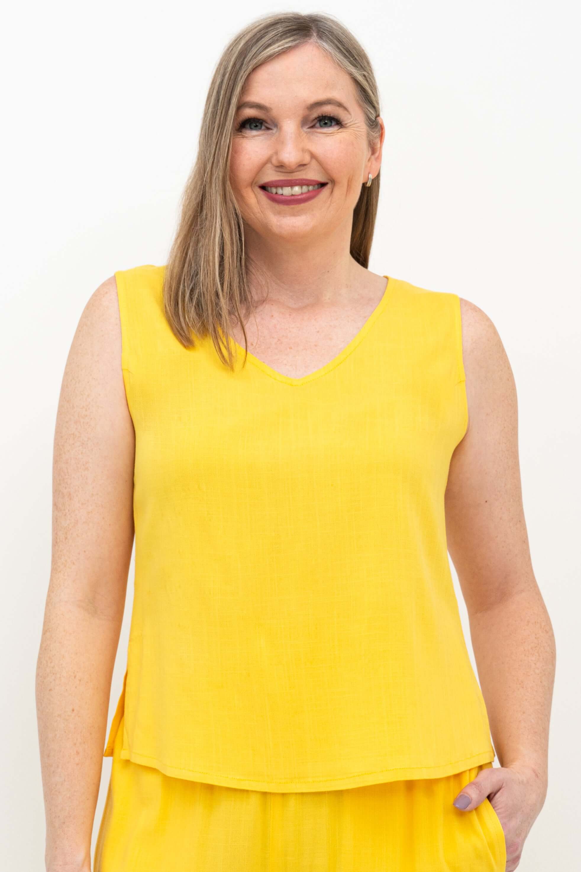 Havana Tank, Wallflower, Linen Bamboo - Final Sale