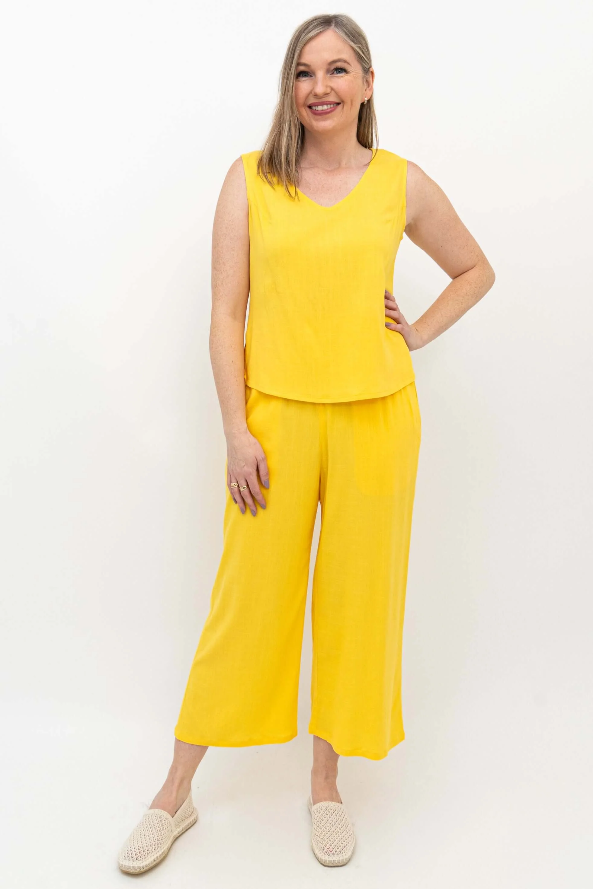 Havana Tank, Wallflower, Linen Bamboo - Final Sale - Image 2