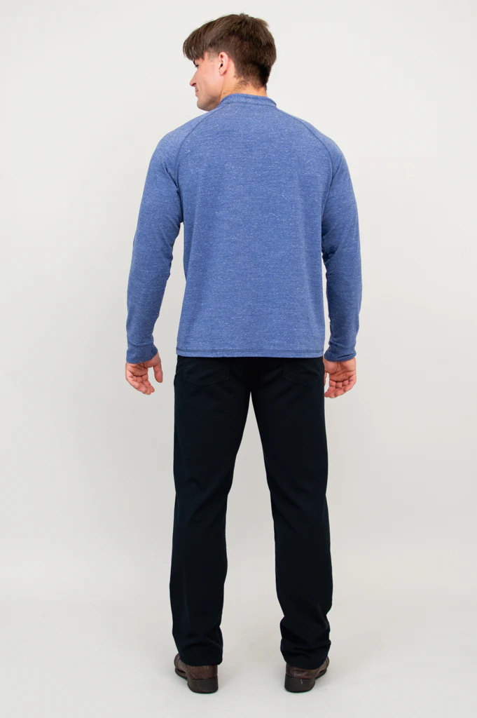 Henley Men's Shirt, Denim, Bamboo - Image 7