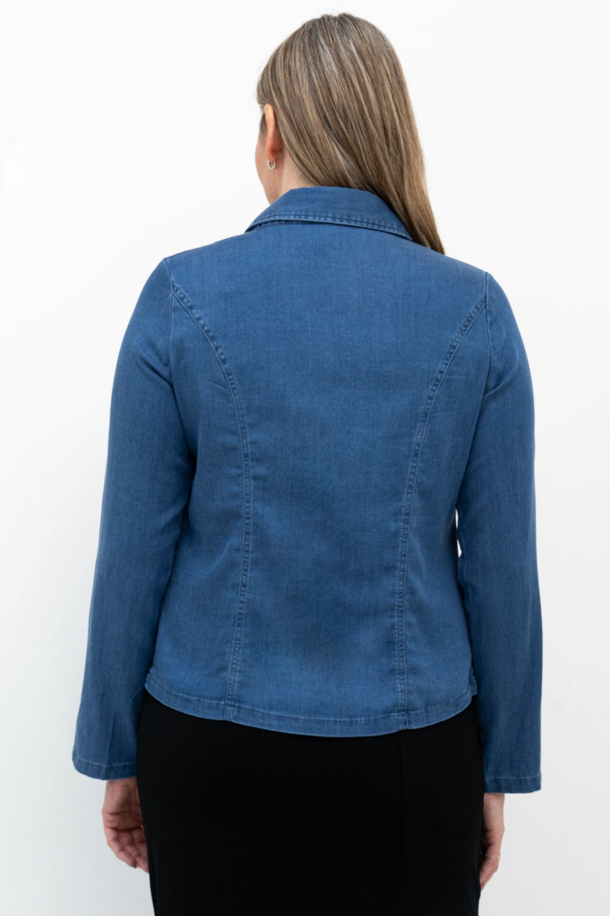 Holly Blouse, Lightweight Tencel Denim - Image 4