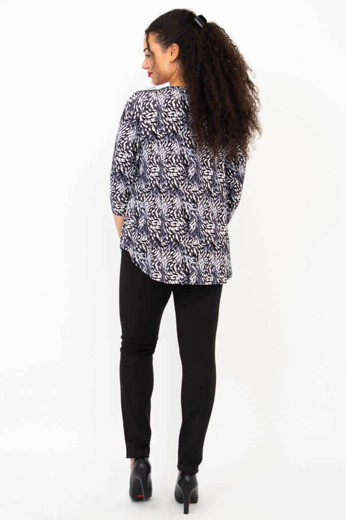 Jackie 3/4 Top, Film Noir, Bamboo  - Final Sale - Image 4
