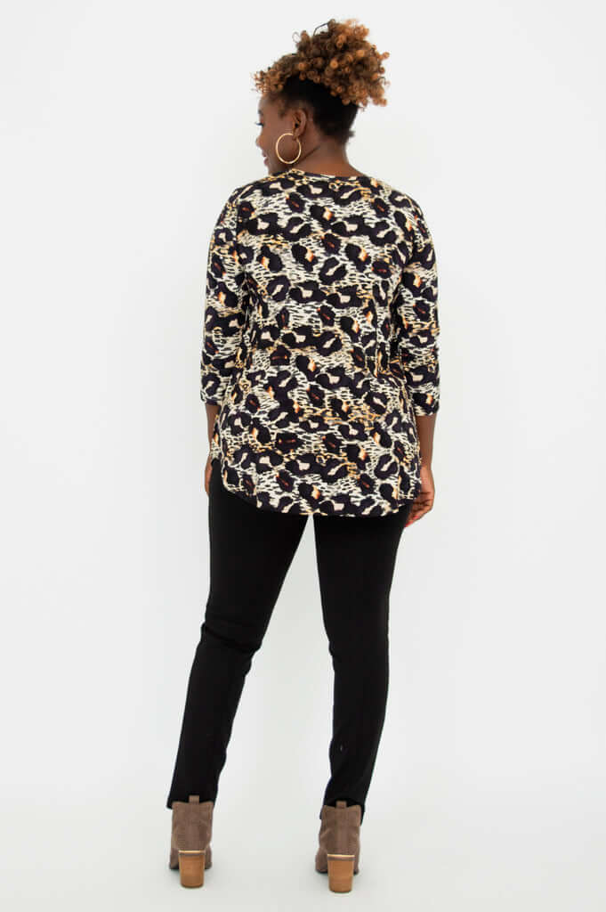 Jackie 3/4 Top, Leonine, Bamboo - Final Sale - Image 5