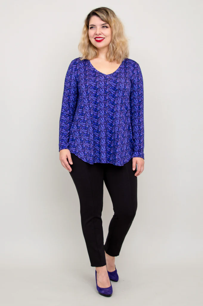 Jackie L/S Top, Midnight Leaves, Bamboo - Final Sale - Image 11