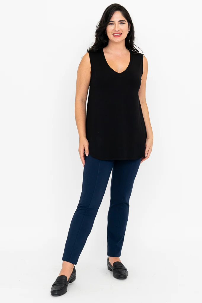 Jackie Tank, Black, Bamboo - Image 2