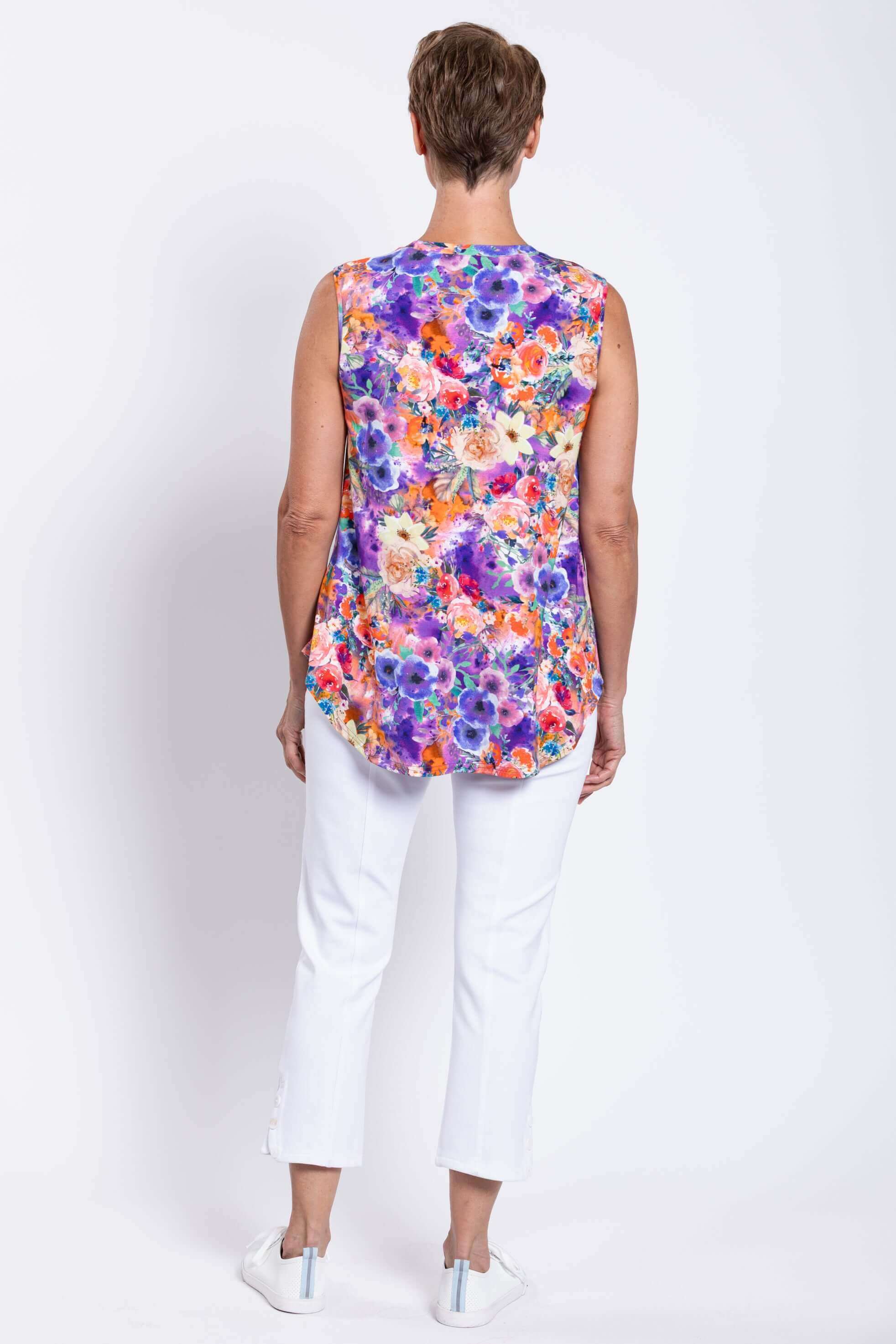 Jackie Tank, Violet Fiesta, Bamboo - Image 4