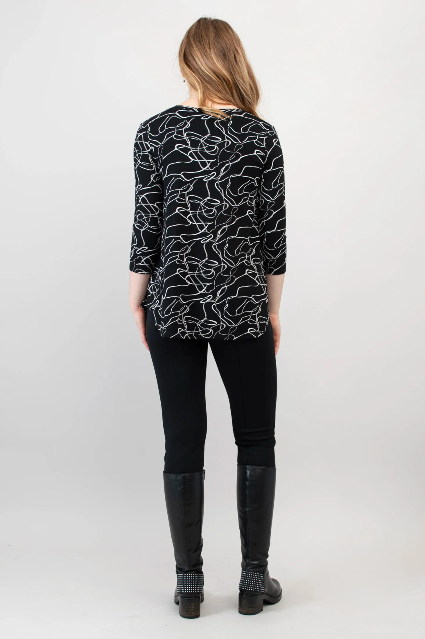 Jackie 3/4 Top, Art Expo, Bamboo - Final Sale - Image 6