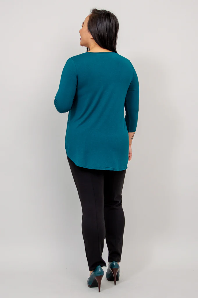 Jackie 3/4 Top, Teal, Bamboo - Image 4