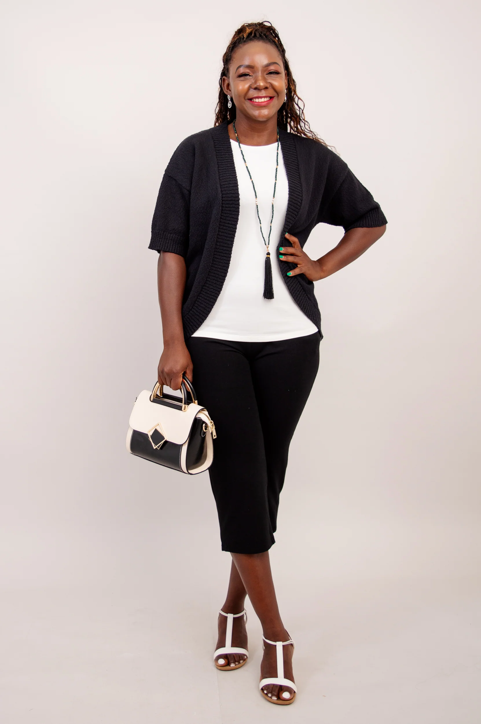 Jana Cardigan, Black, Cotton - Final Sale - Image 4