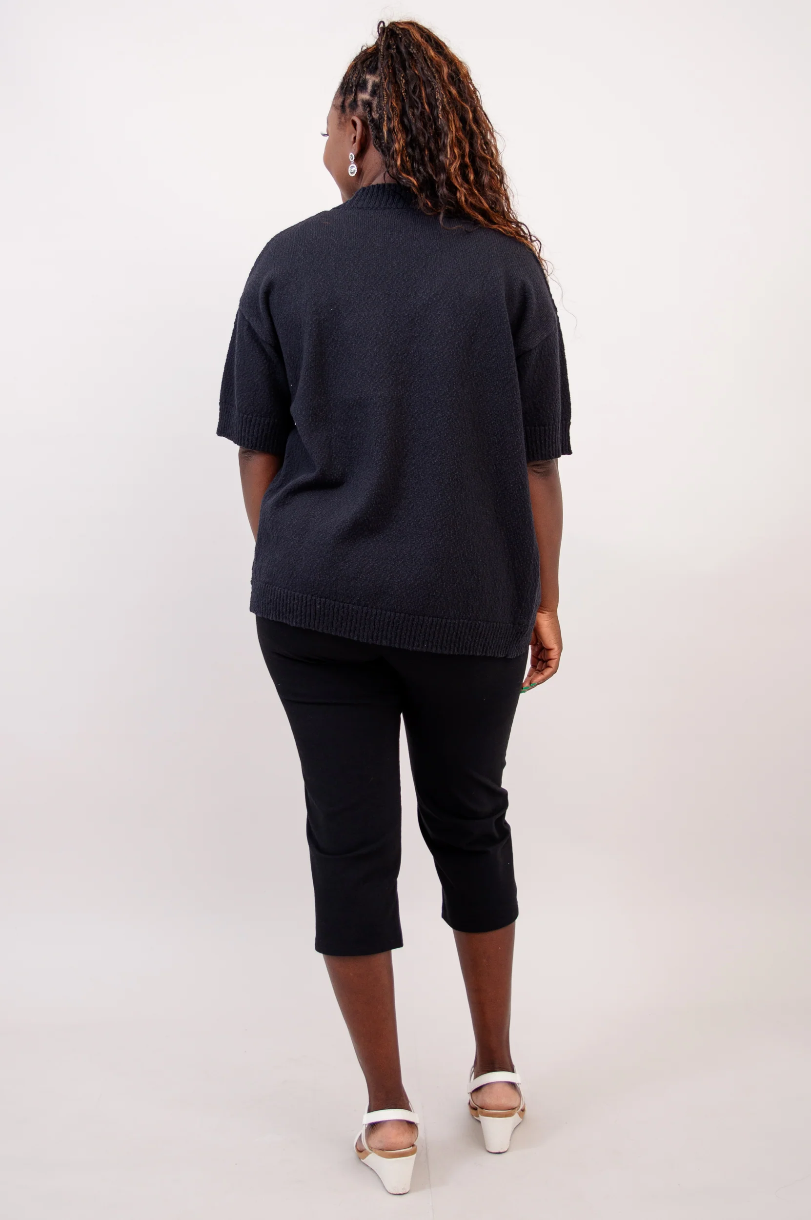 Jana Cardigan, Black, Cotton - Final Sale - Image 5