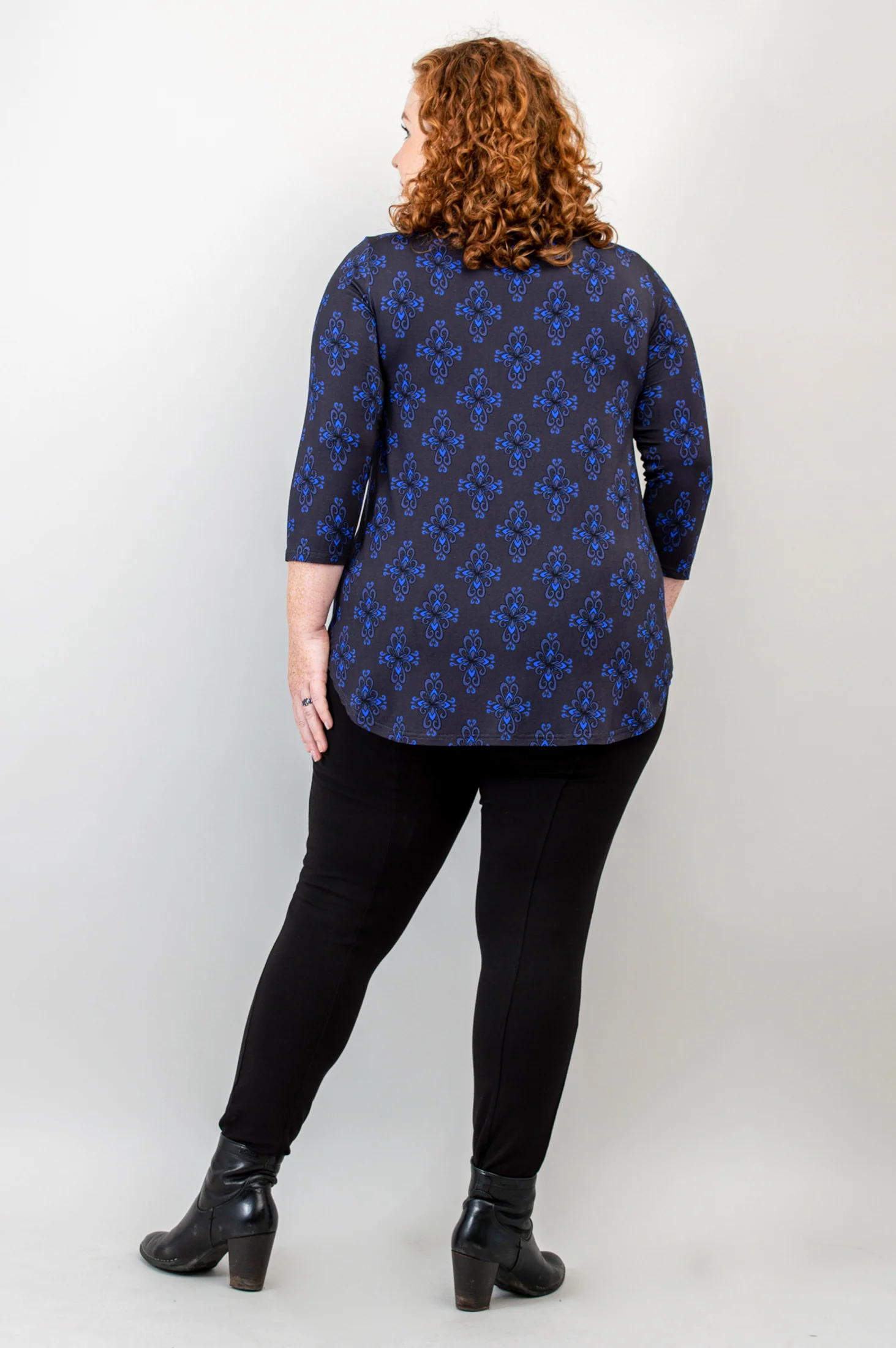 Jazz 3/4 Top, Blue French, Bamboo - Final Sale - Image 12