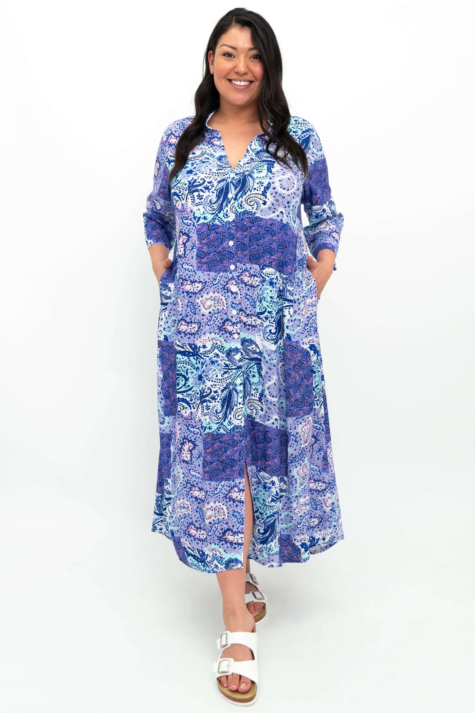 Jennifer Dress, Amiable, Linen Bamboo - Final Sale
