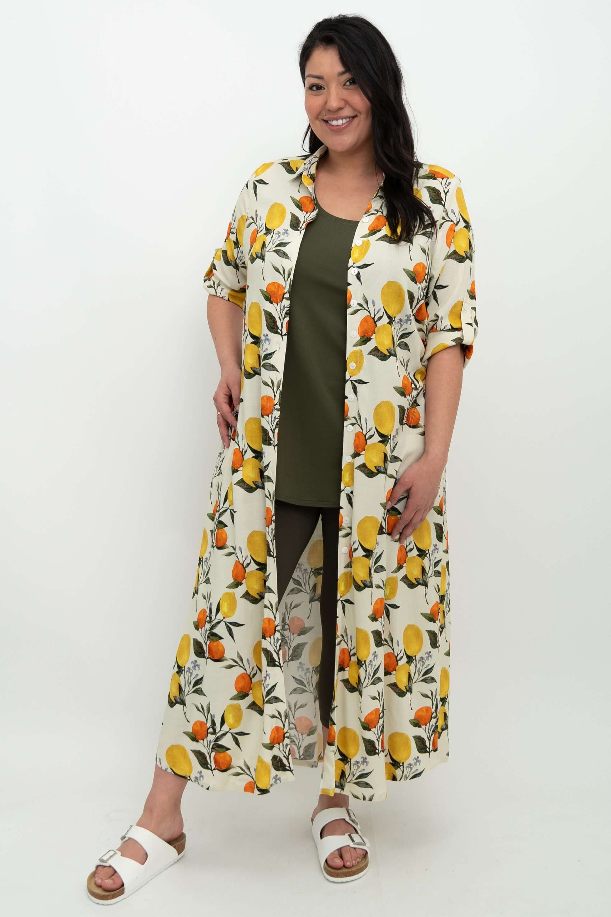Jennifer Dress, Lemonade, Linen Bamboo - Image 2