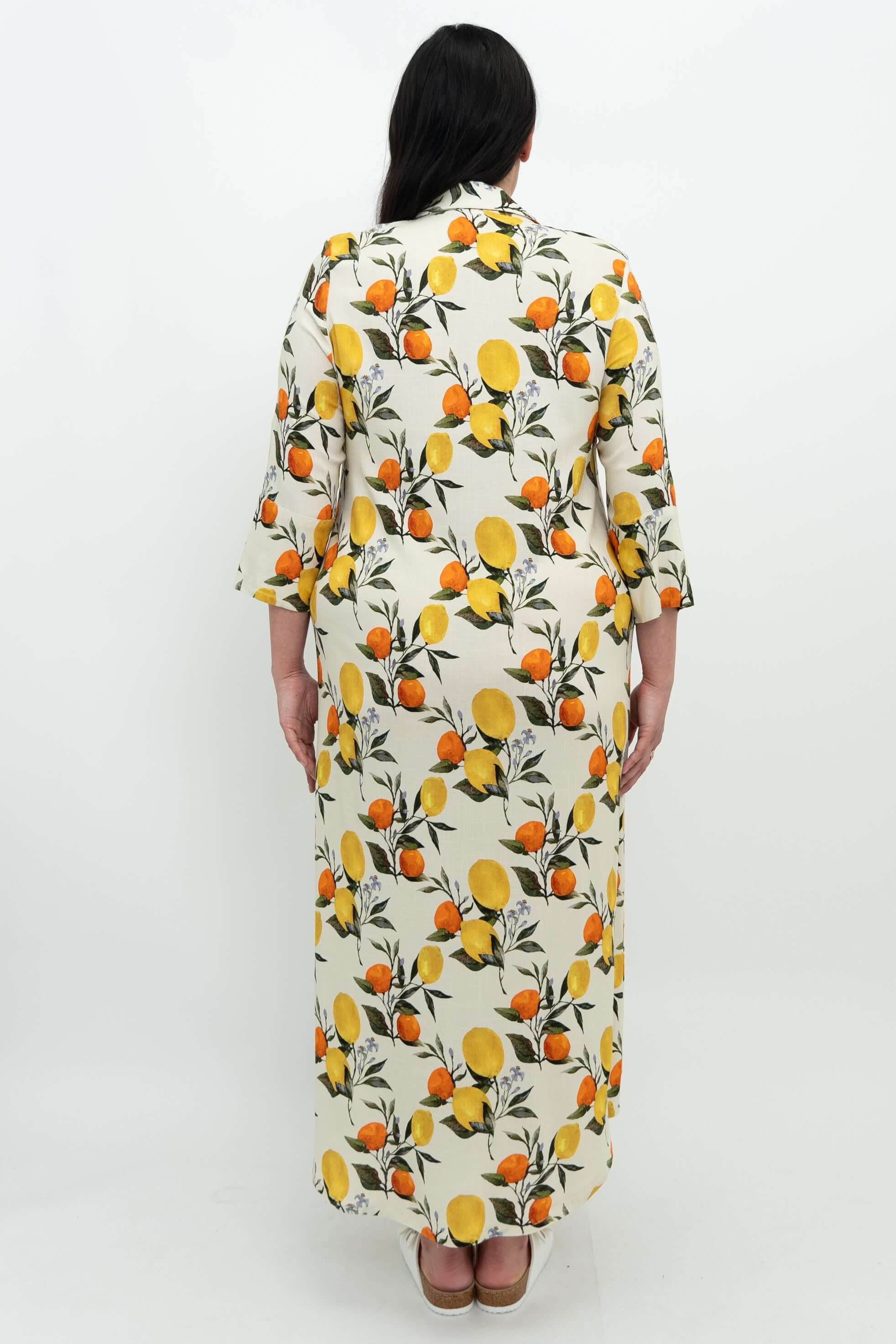 Jennifer Dress, Lemonade, Linen Bamboo - Image 4