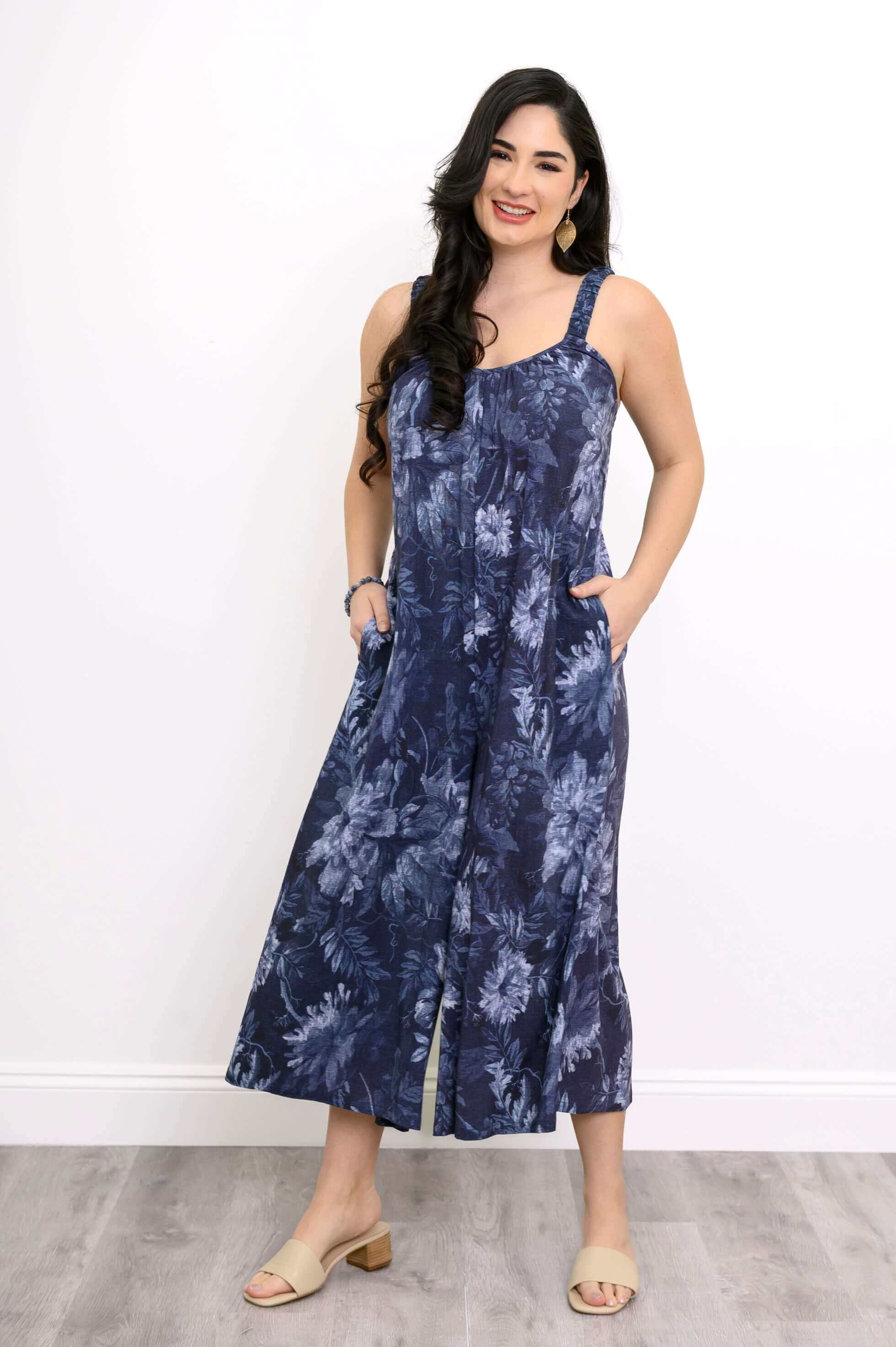 Joanna Jumpsuit, Indigo Mood, Linen Bamboo