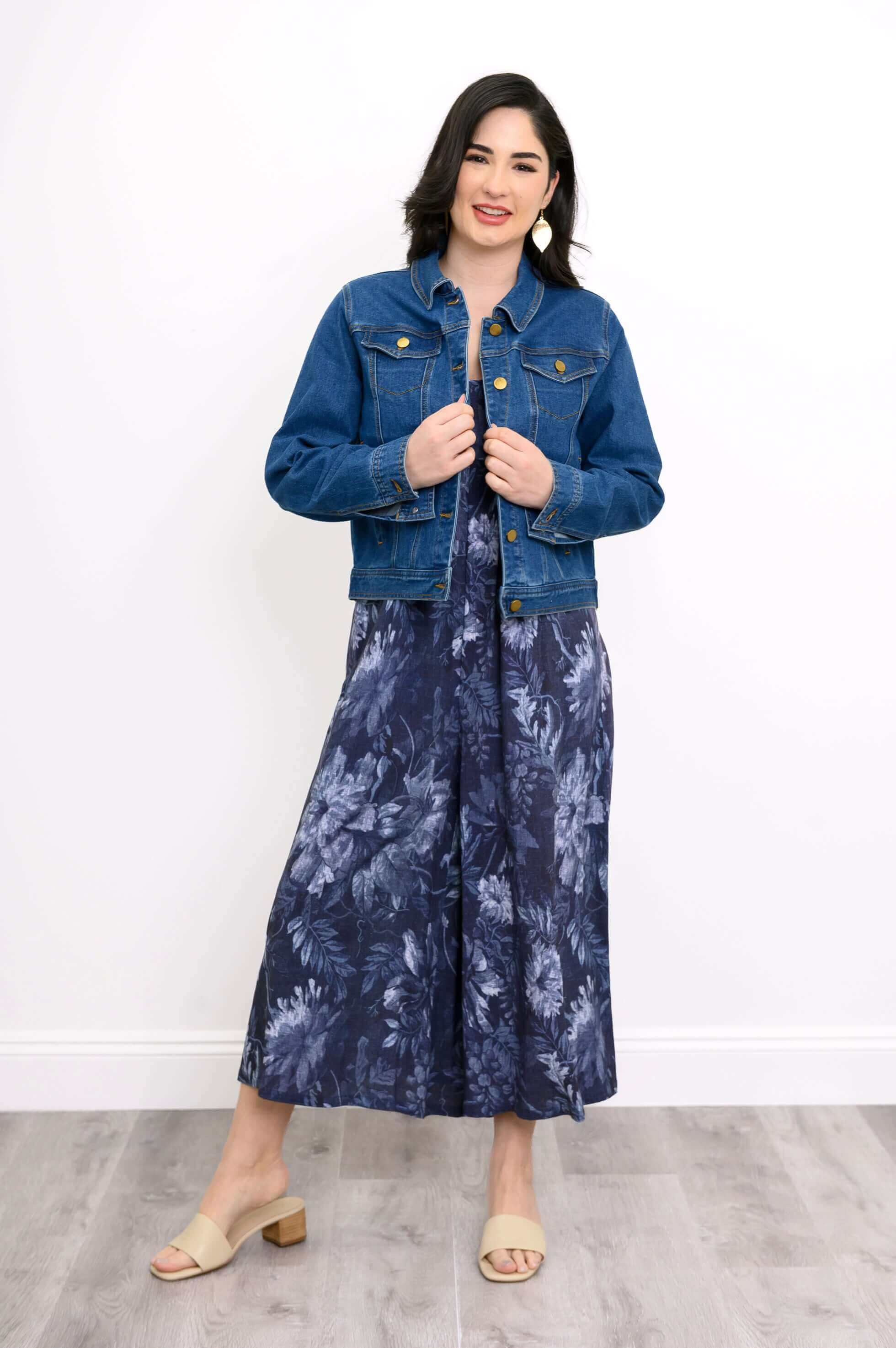Joanna Jumpsuit, Indigo Mood, Linen Bamboo - Image 4
