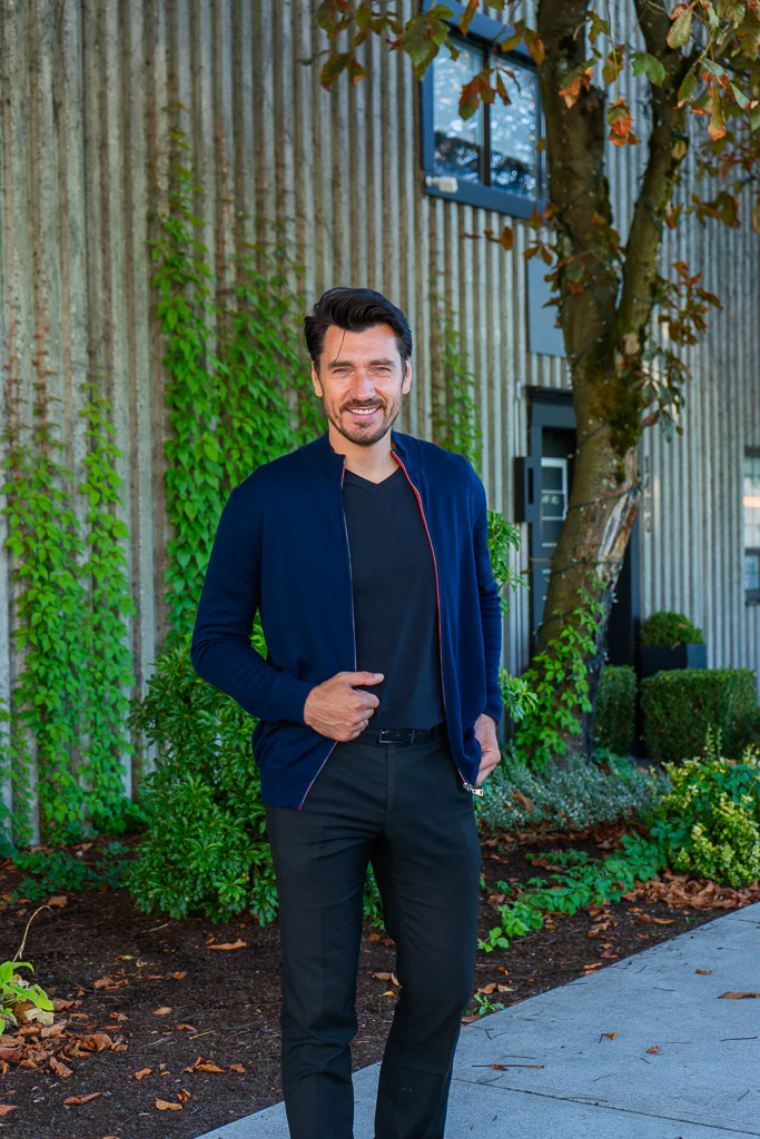 Joey Sweater, Navy, Merino Wool - Image 2