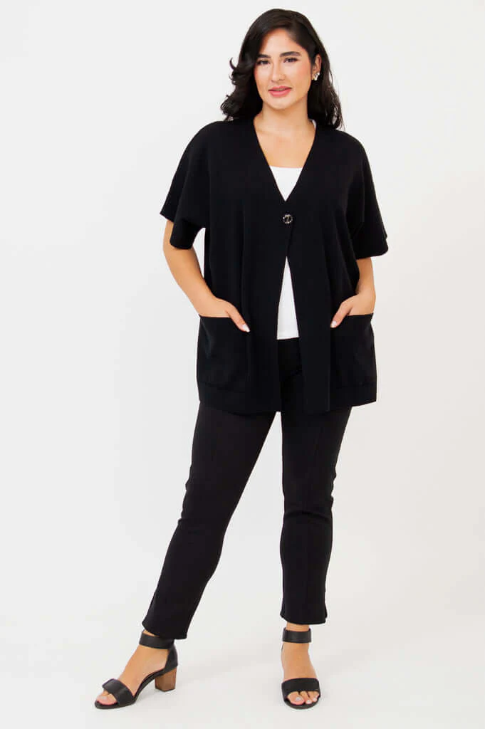 Josie Sweater, Black, Cotton - Image 3