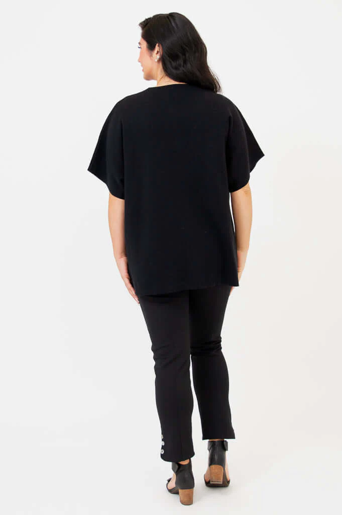 Josie Sweater, Black, Cotton - Image 4