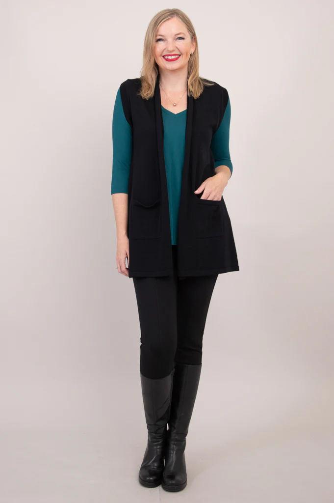 Jude Cardigan, Black, Cotton - Image 3