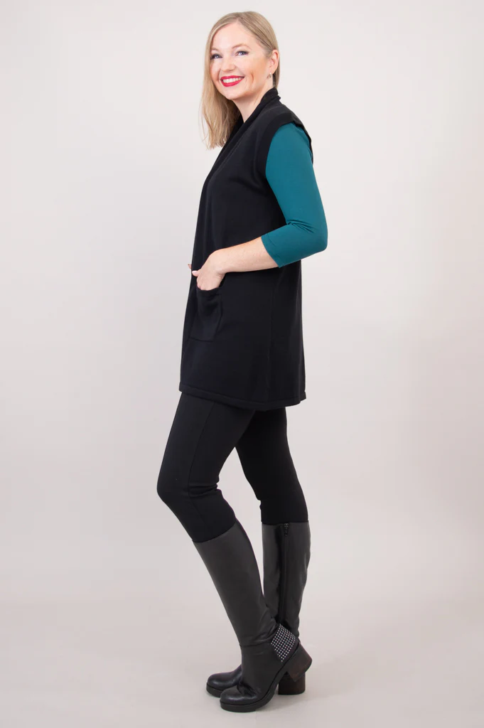 Jude Cardigan, Black, Cotton - Image 5