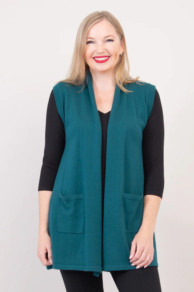 Jude Cardigan, Teal, Cotton - Final Sale