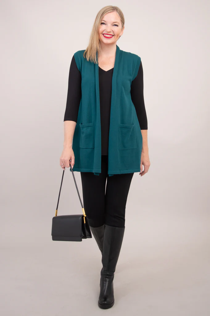 Jude Cardigan, Teal, Cotton - Final Sale - Image 5
