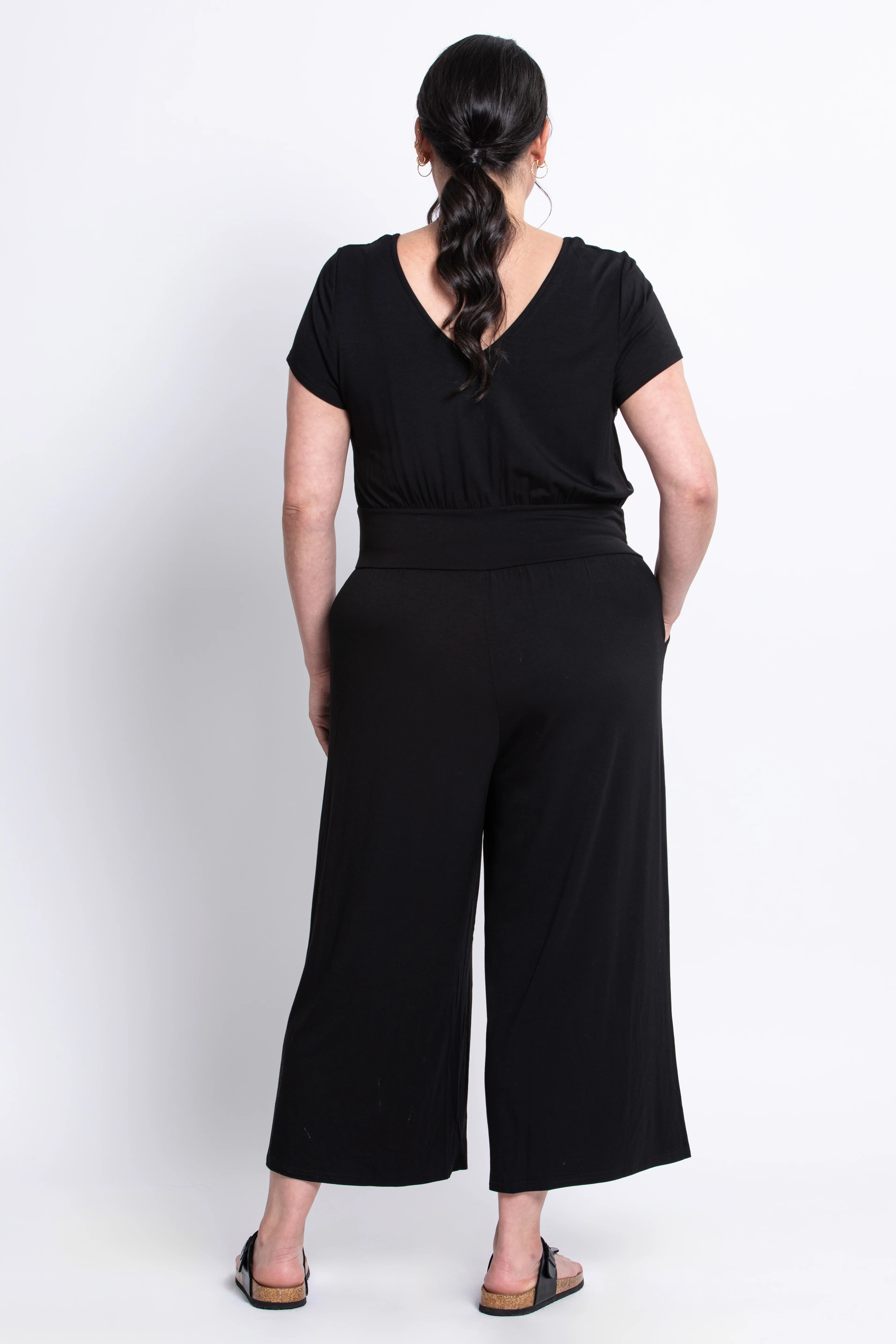 Julie Jumpsuit, Black, Bamboo - Image 3