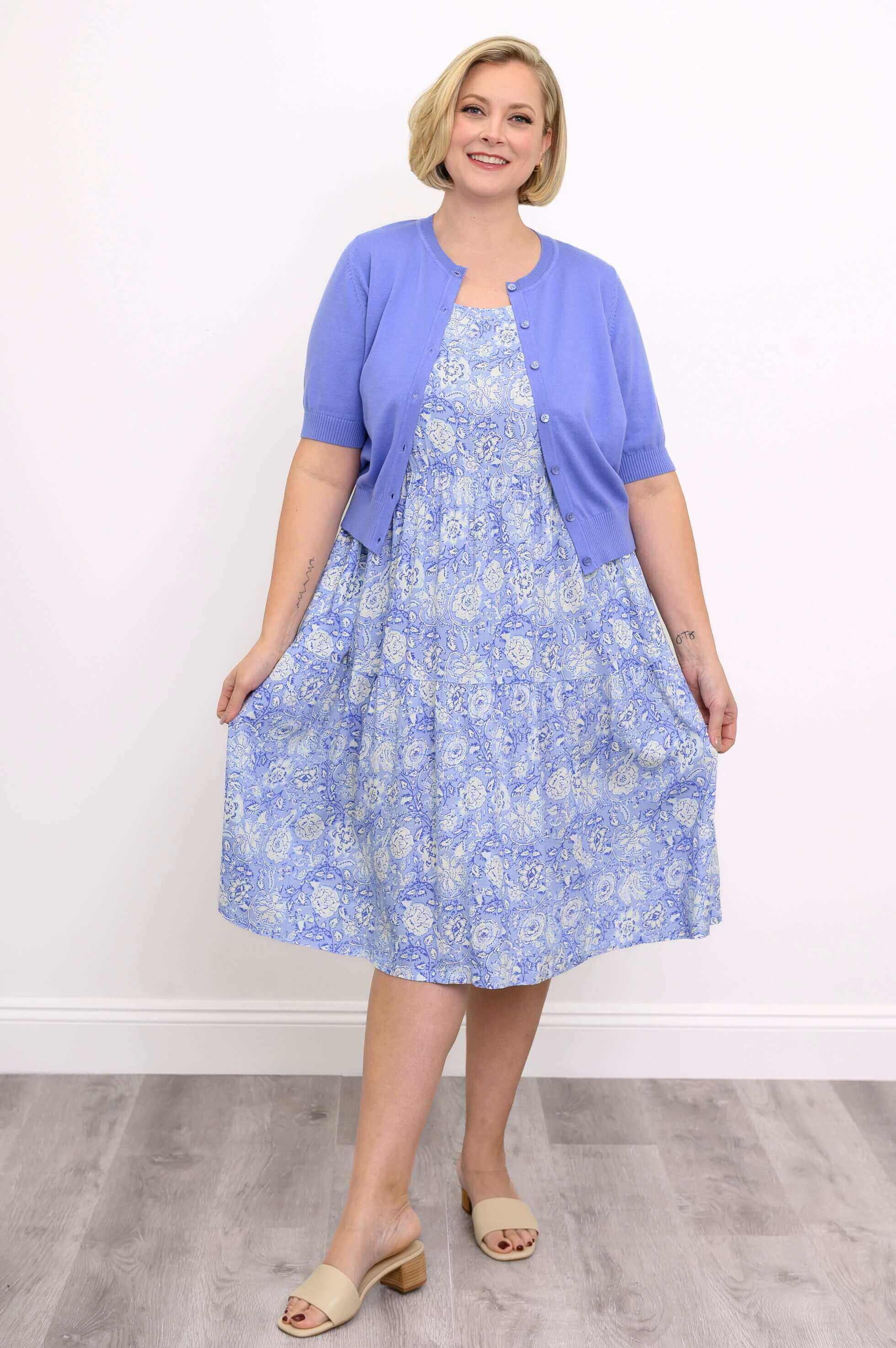 Juni Dress, Peri Teatime, Linen Bamboo - Image 4