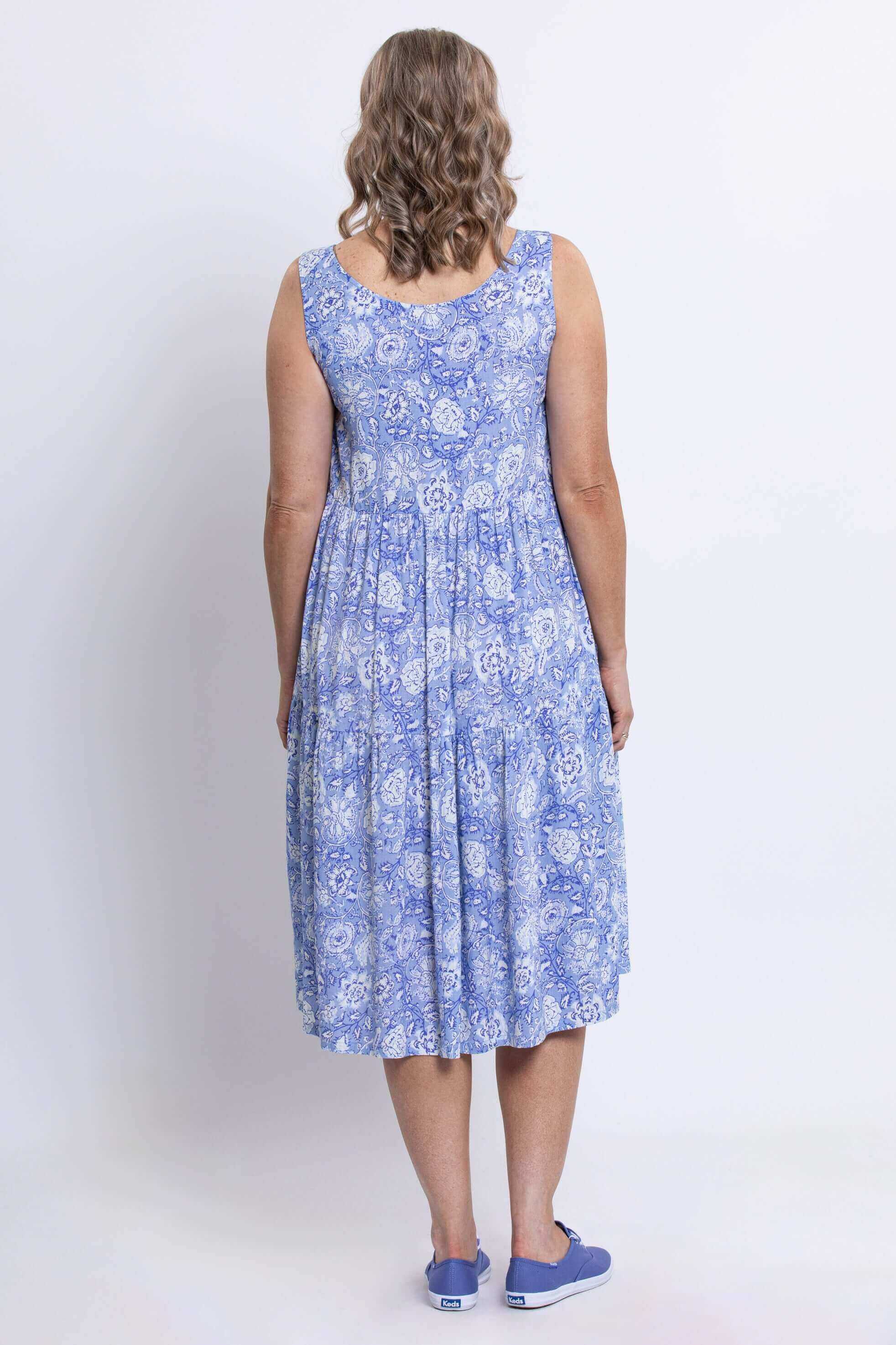 Juni Dress, Peri Teatime, Linen Bamboo - Image 5