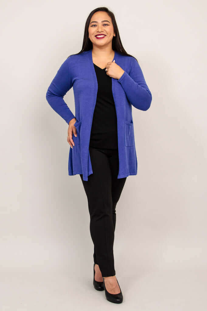 Justine Sweater, Deep Blue, Cotton - Image 2