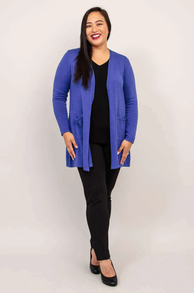 Justine Sweater, Deep Blue, Cotton - Image 3
