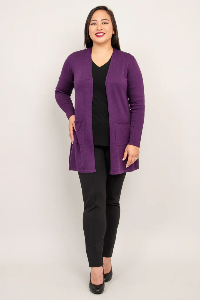 Justine Sweater, Royale, Bamboo Cotton - Final Sale - Image 5