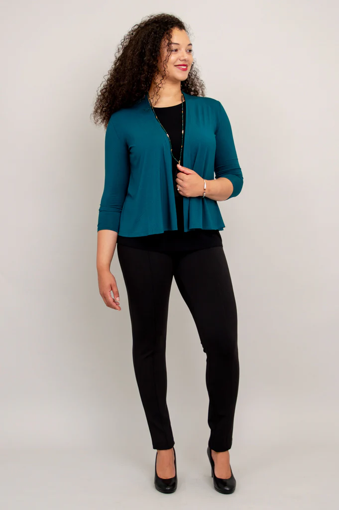 Kathy Jacket, Teal, Bamboo - Image 5